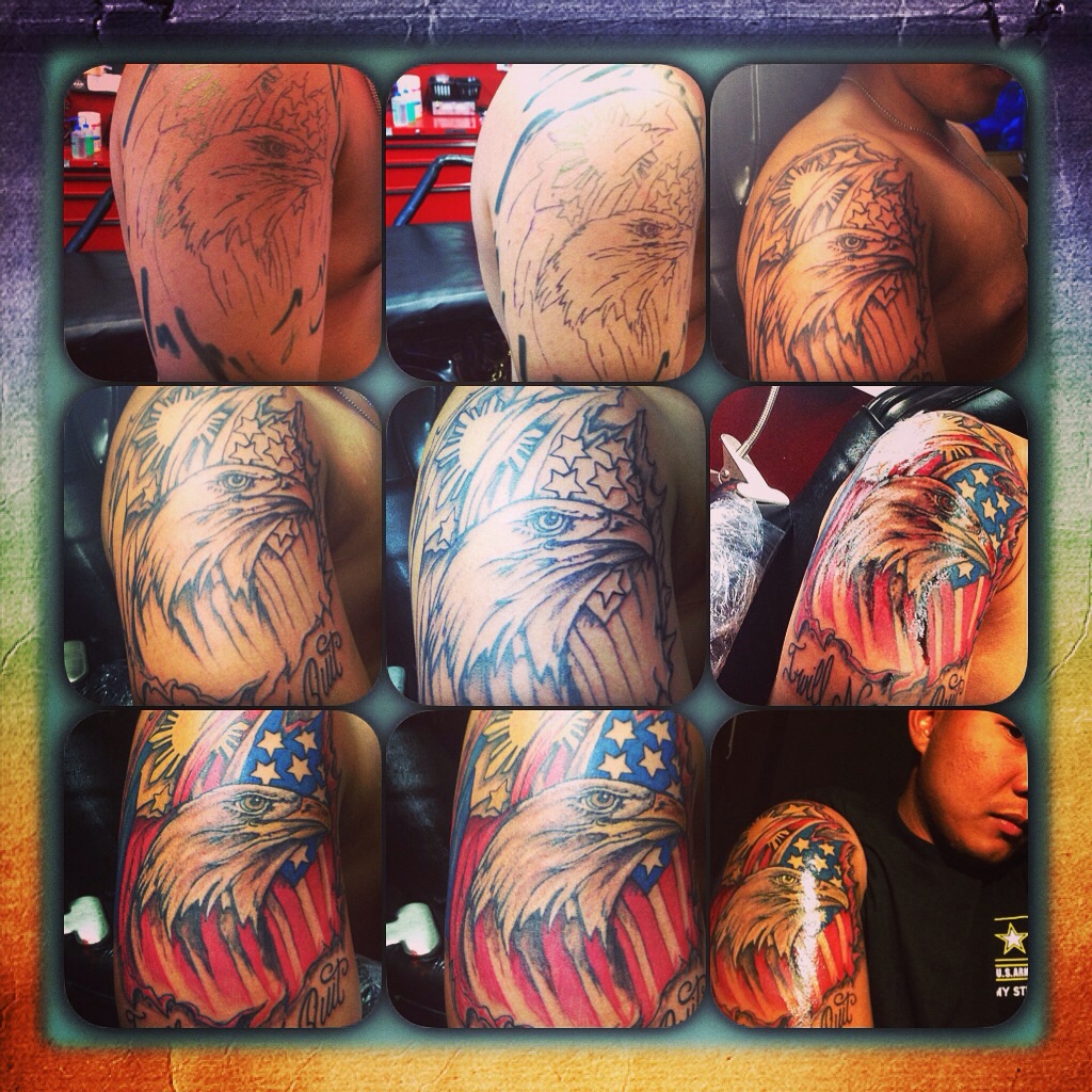 American Eagle Tattoos Designs By Lucky Van