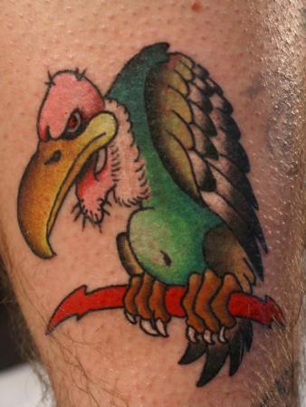 Colored Vulture Tattoo