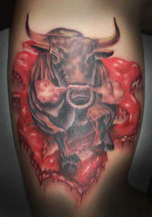 Taurus Tattoo On Sleeve