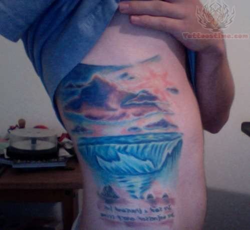 Right Side Beach Tattoo