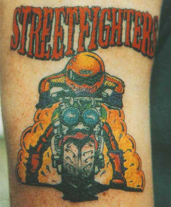 Streetfighter Biker Tattoo