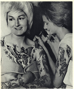 Vintage Tattoo On Girl Body