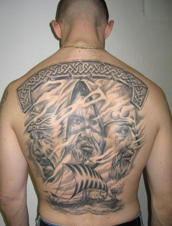 Viking Filipino Tattoo On Back