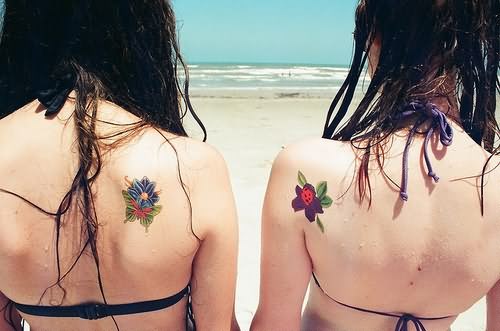 Friendship Tattoo On Back Shoulder