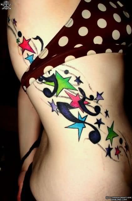 Stars Music Friendship Tattoo