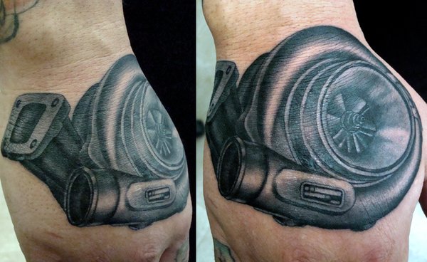 Turbo Tattoo on Right Hand