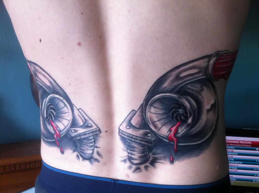 Turbo Tattoos On Lowerback