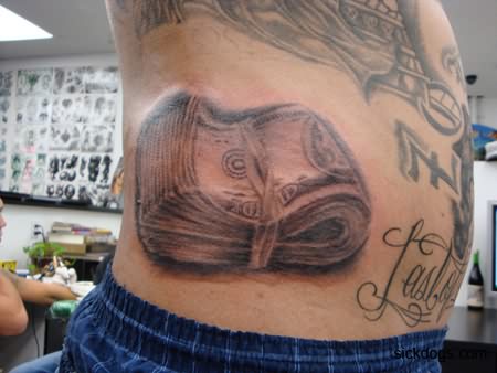 Rib Side Money Tattoo