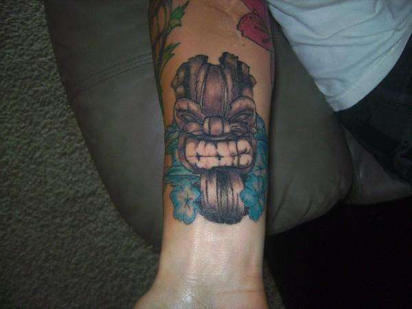Right Forearm Tiki Tattoo