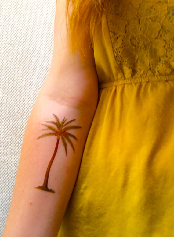 Right Forearm Palm Tree Tattoo