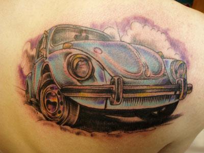 Right Back Shoulder Car Automobile Tattoo