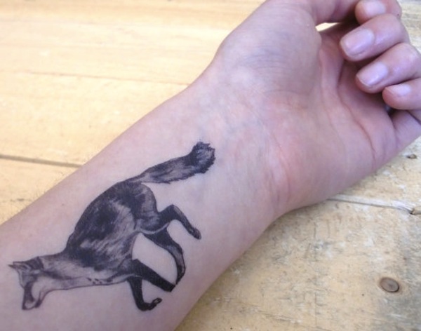 Left Forearm Coyote Tattoo