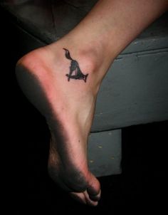 Running Coyote Tattoo On Right Ankle