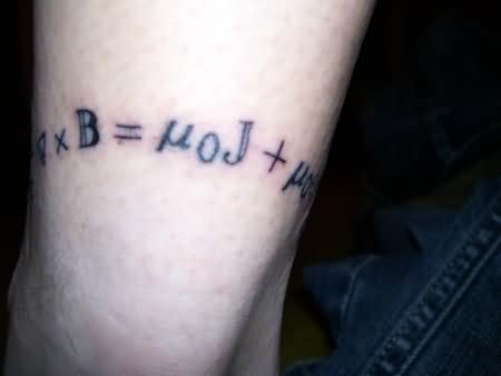 Maxwel Equation Tattoo On Bicep