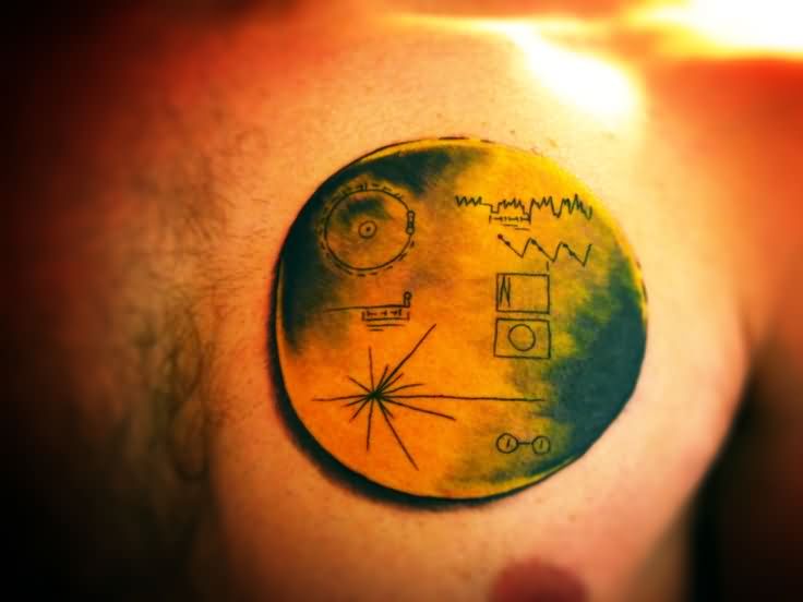 Science Tattoo On Man Chest
