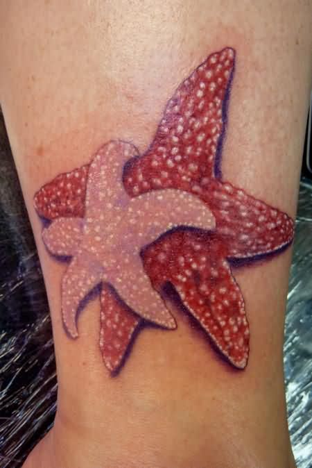 Starfish Tattoos On Leg