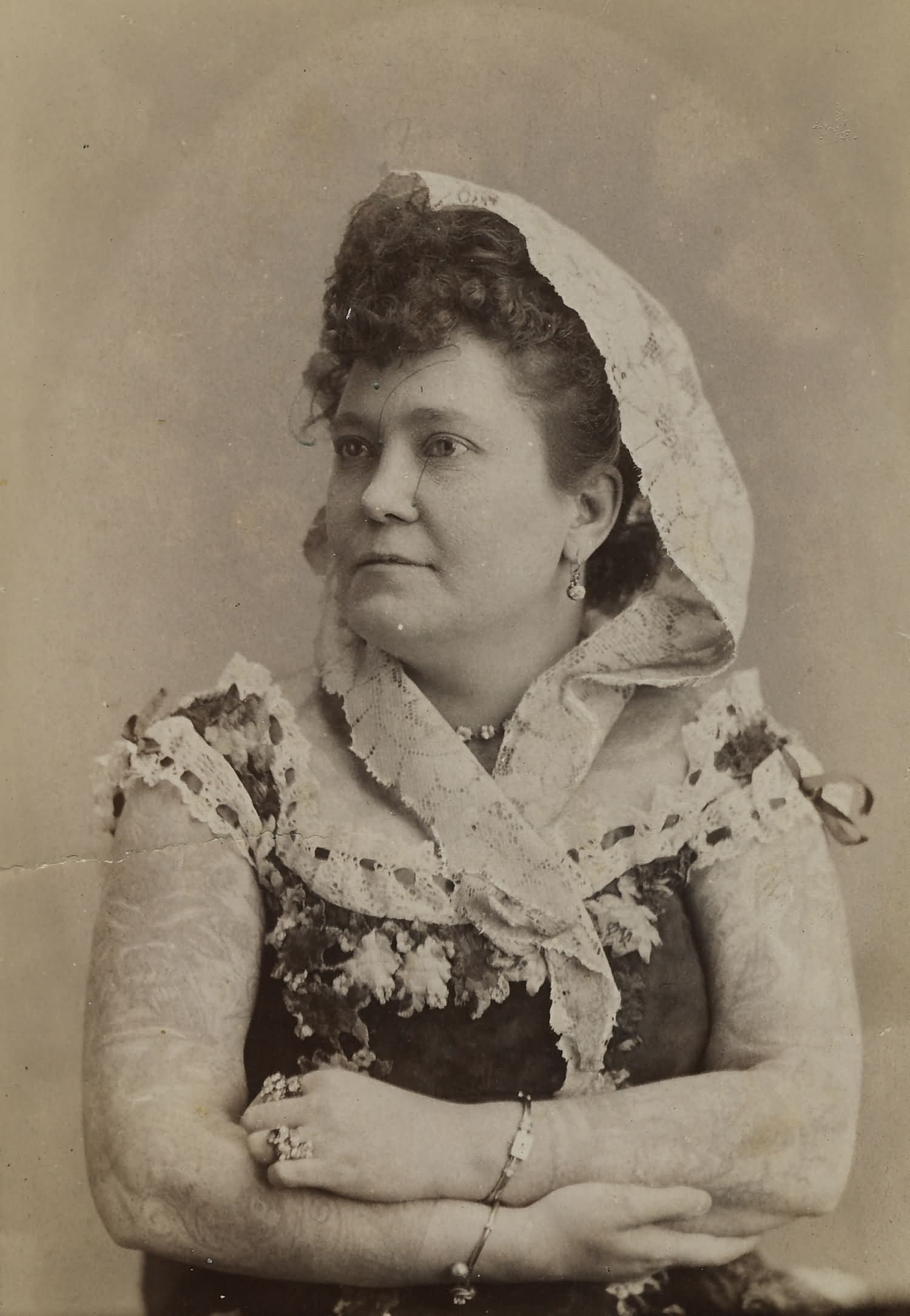 Grey Ink Historical Tattoos On Both Sleeves