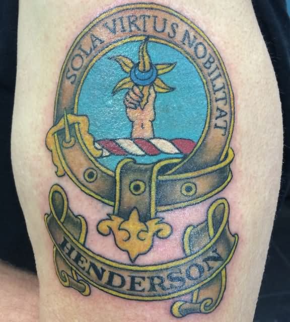 Henderson Banner Scottish Clan Tattoo
