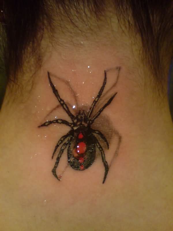 Nape Latrodectus Tattoo
