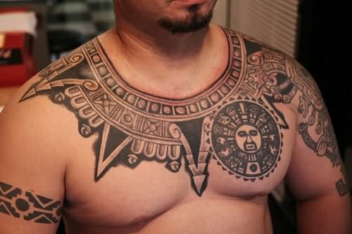Polynesian Necklace Tattoo For Men