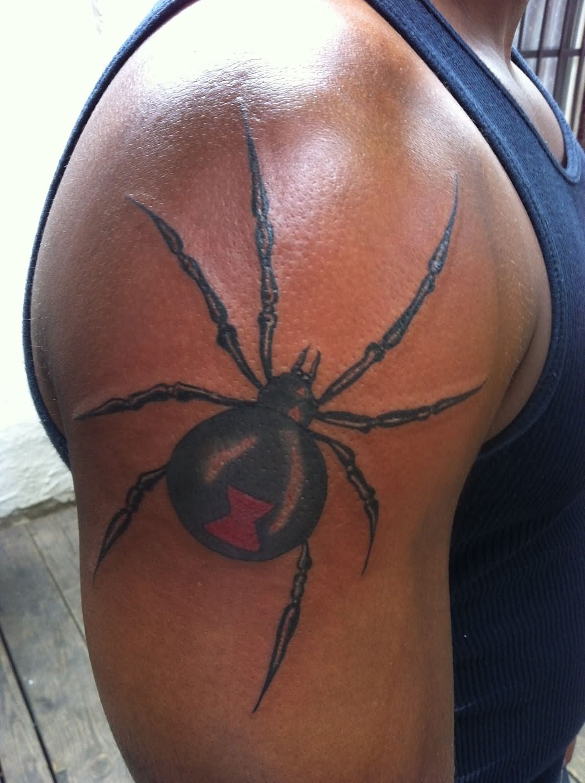 Right Shoulder Latrodectus Tattoo
