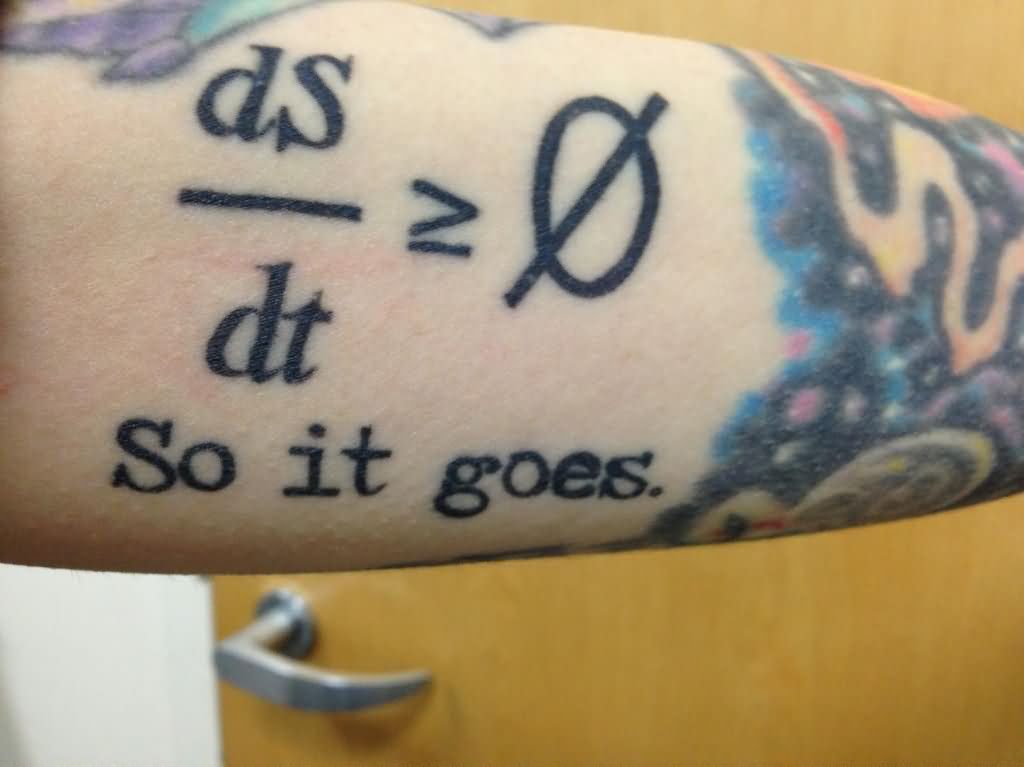 So It Goes – Physics Tattoo