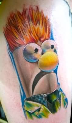 Television Cartoon Head Tattoo