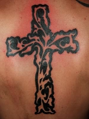 Back Cross Tattoo