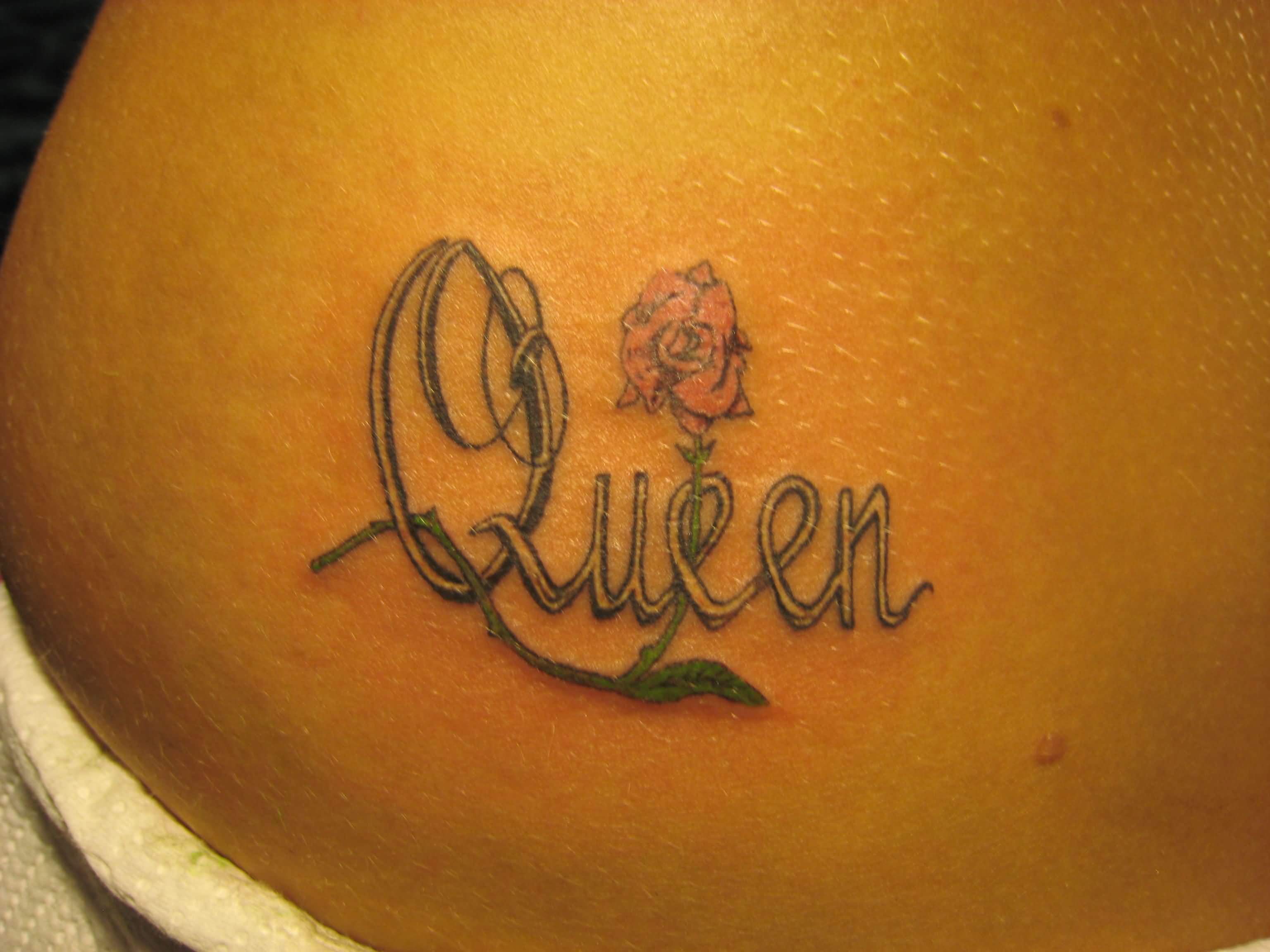 Queen Tattoo On Lowerback
