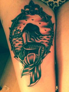 Thigh Piece Mermaid Tattoo