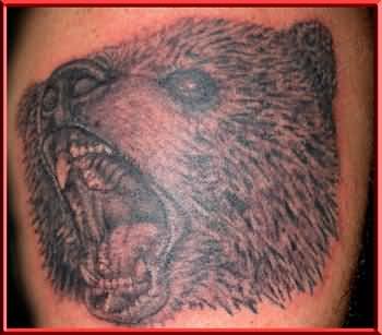 Bear Face Tattoo