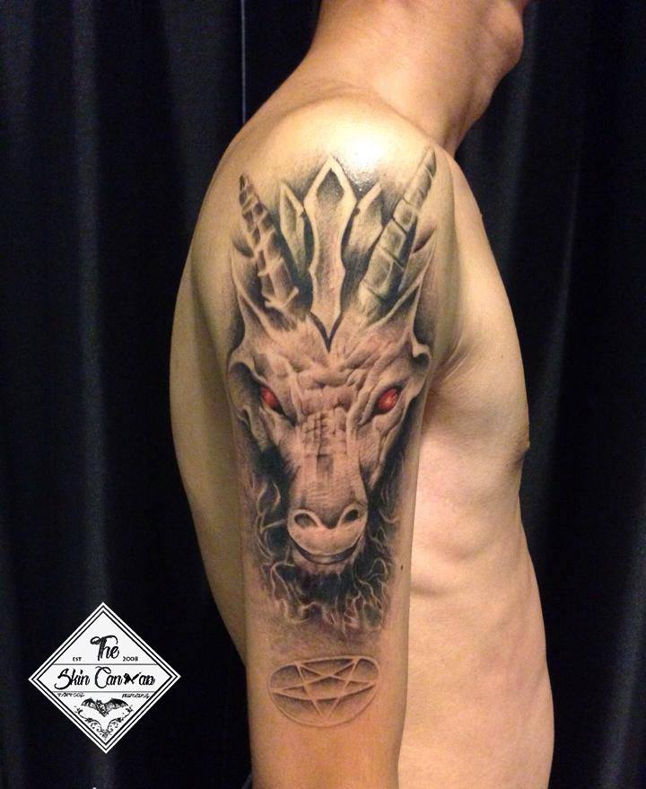 Aries Tattoo On Shoulder By Andrew Ong