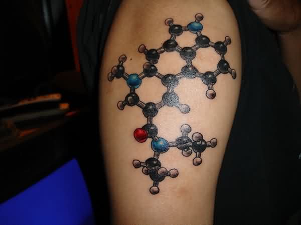 Drugs Tattoo On Right Half Sleeve For Men