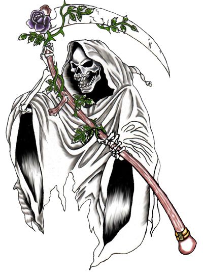 Grim Reaper Tattoo Design Flash