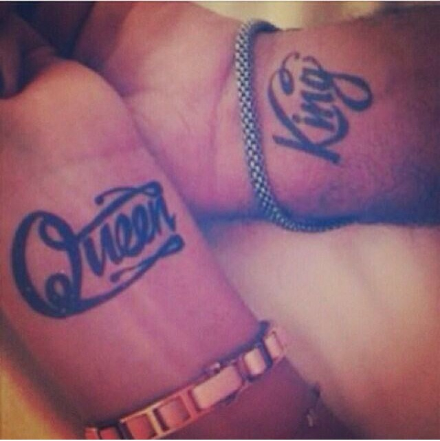 King Queen Tattoo For Couple