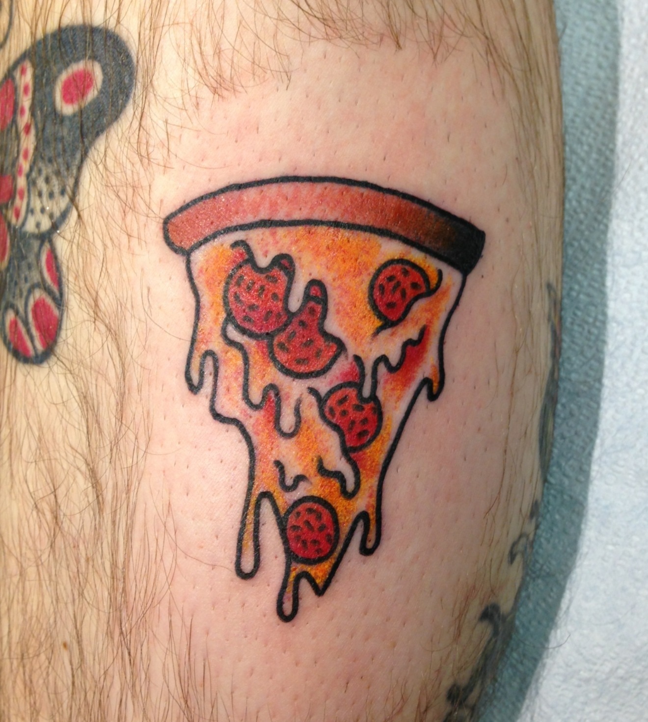 Melting Cheese Pizza Tattoo