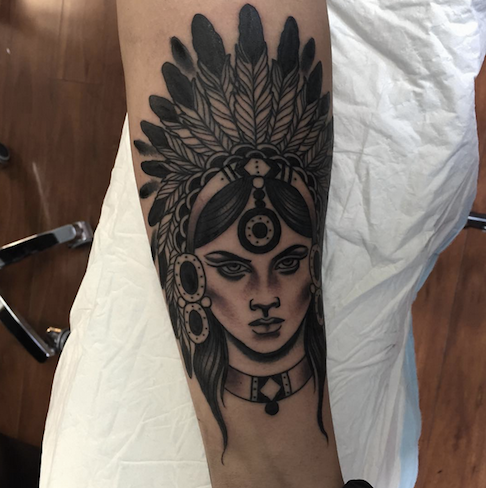 Native American Tattoo By Nerida Nicolson