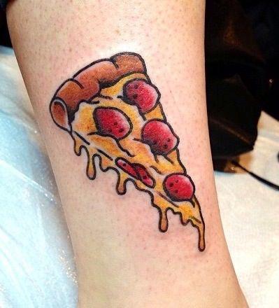 Pizza Slice Tattoo Design