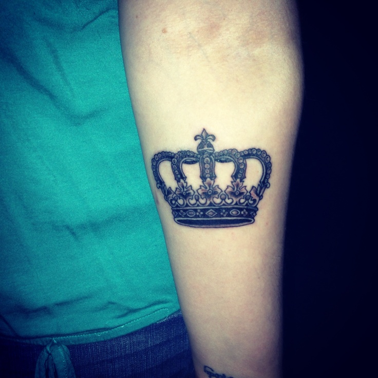 Queen Crown Tattoo On Arm