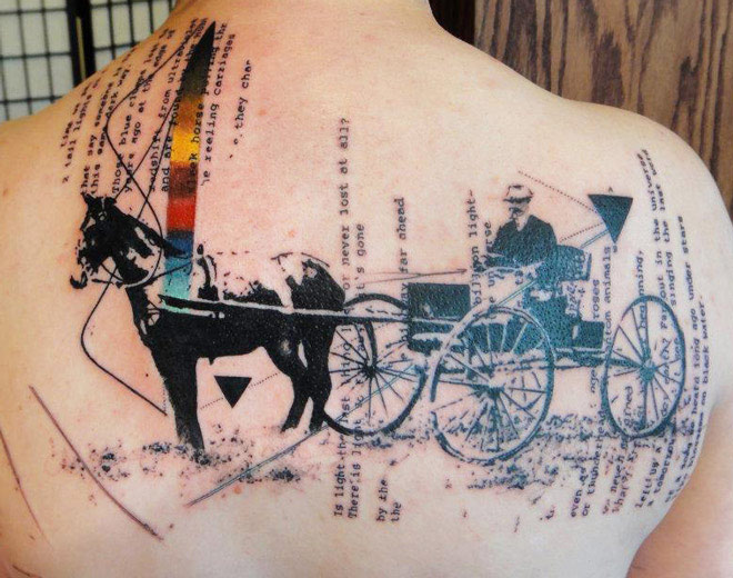 Western Tattoo On Back Body