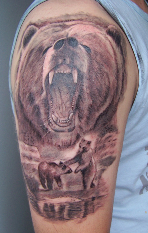 Wildlife Animals Tattoo On Shoulder For Men