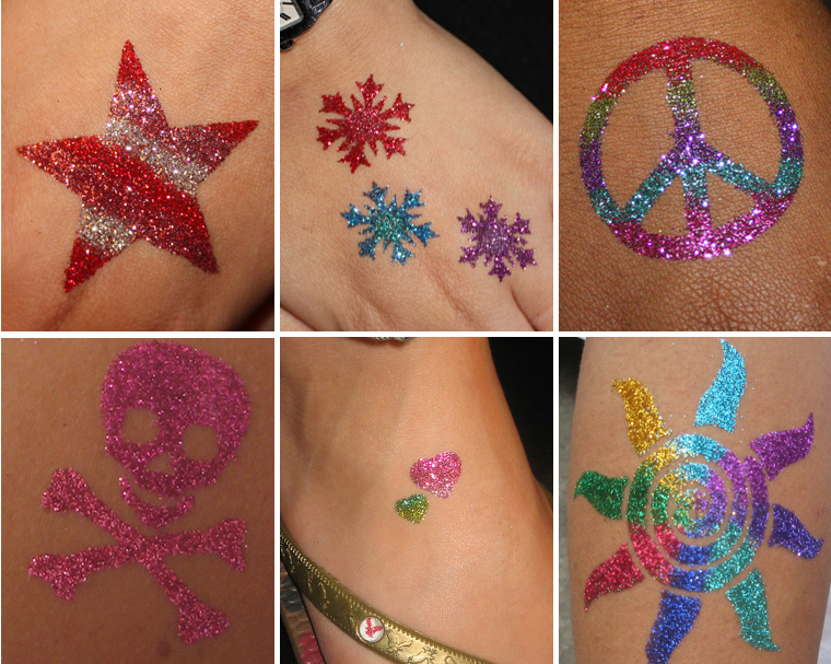 Glitter Tattoo Designs For Girls