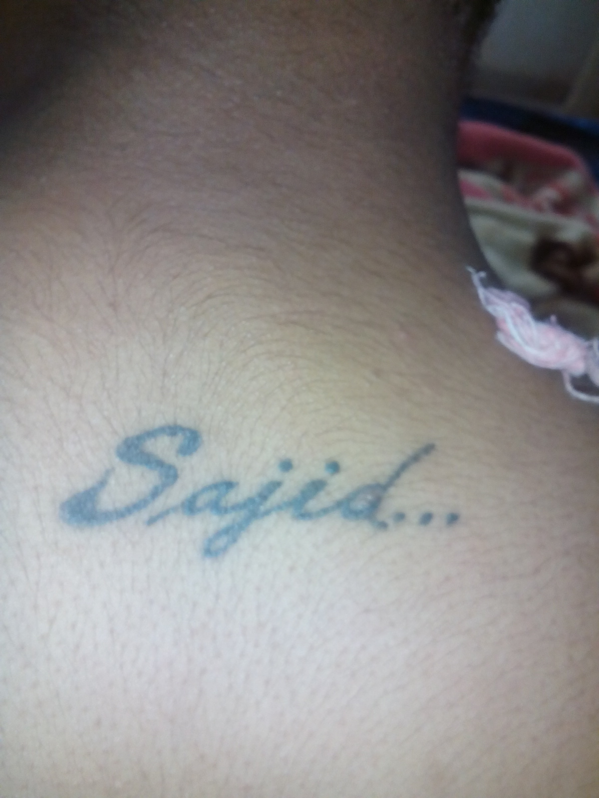 Sajid Name Tattoo