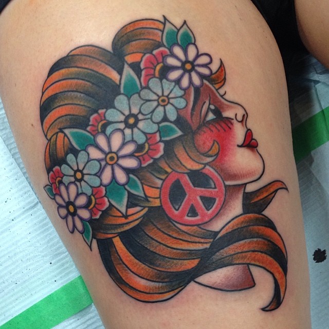 Inspirational Hippie Tattoo By Don Ritson