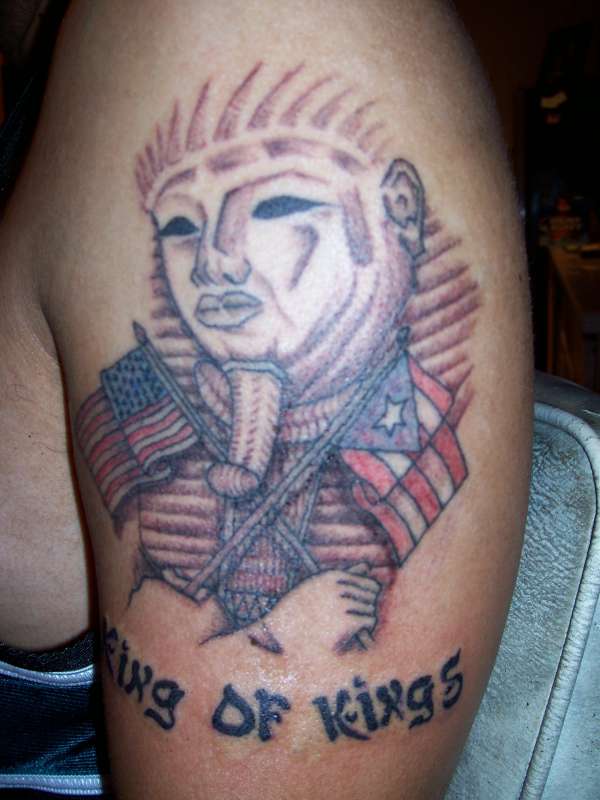 International Kings Tattoo On Half Sleeve
