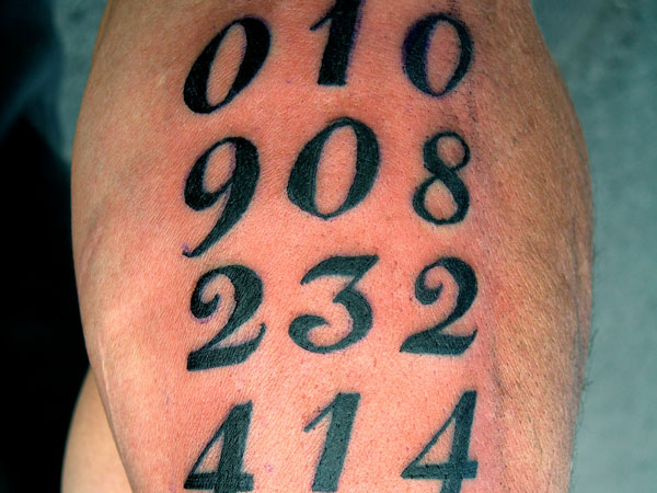 Numbers Tattoo Design Ideas