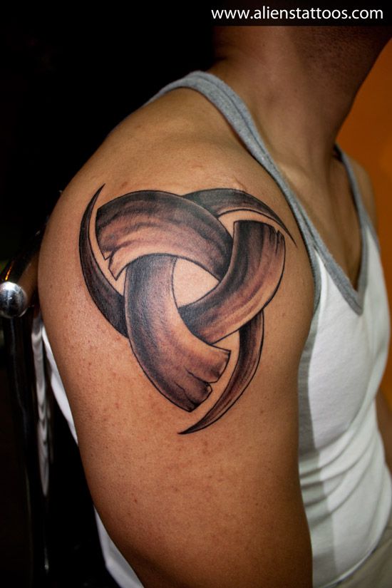 Odin Horn Tattoo For Men On Shoulder