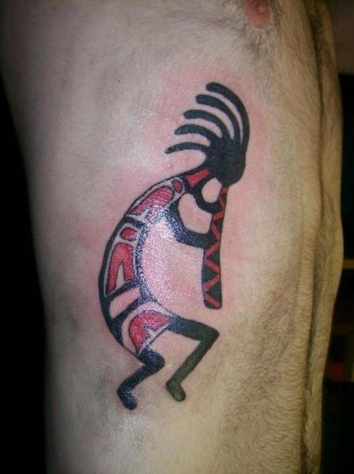 Rib Cage Kokopelli Tattoo For Men