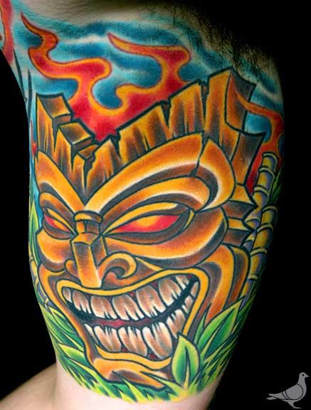 Tiki Tattoo Design By Paradise Tattoo Gathering