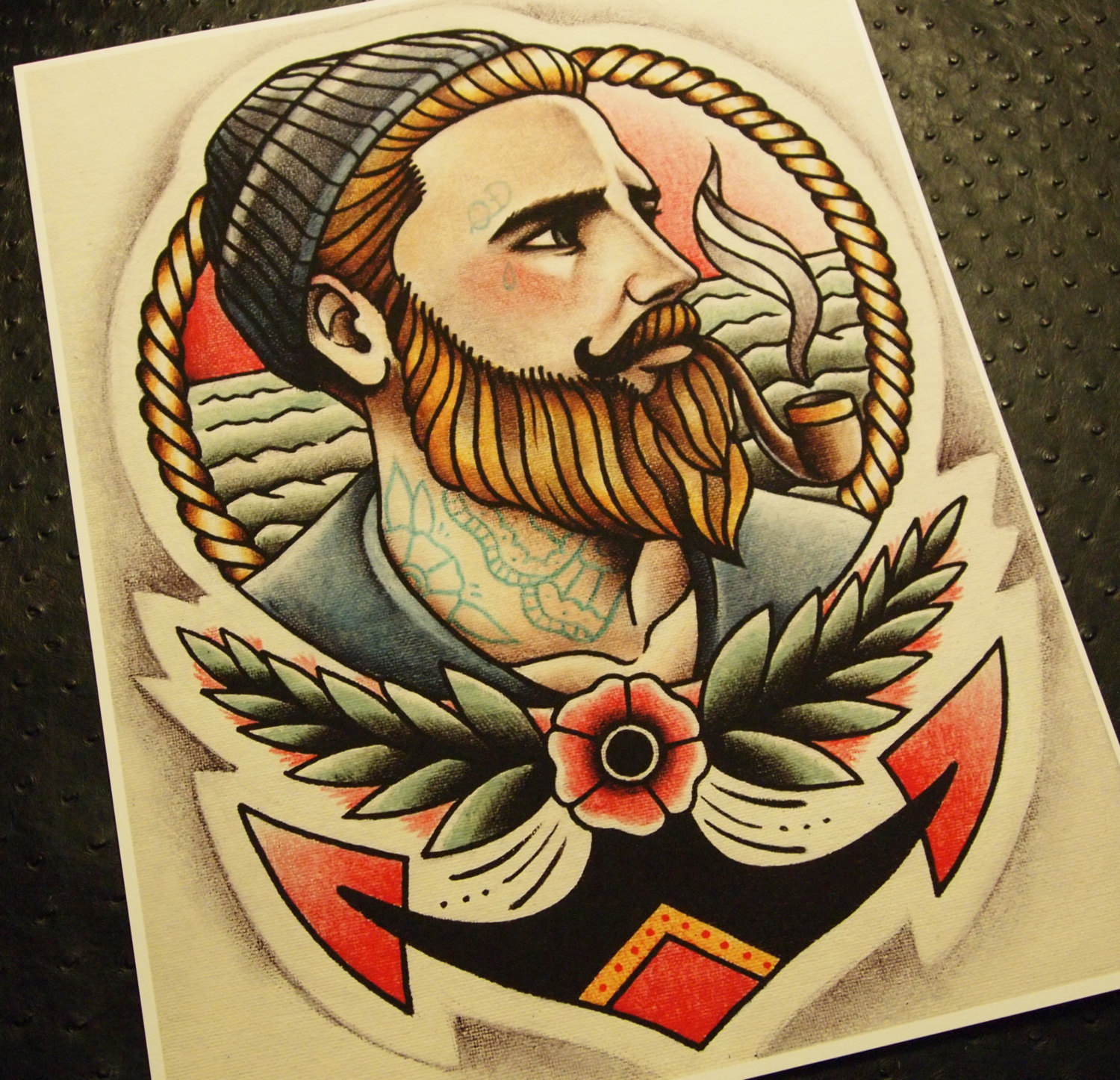 The Ginger Sailor Tattoo Design Sample